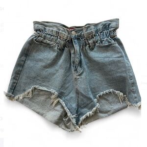 Signature8 Blue High Waisted Denim Shorts